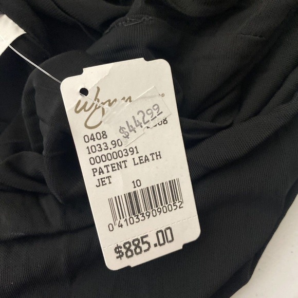 Yigal Azrouel Women’s NWT Black Ruched Leather Detail Dress Size 10. - Picture 9 of 13